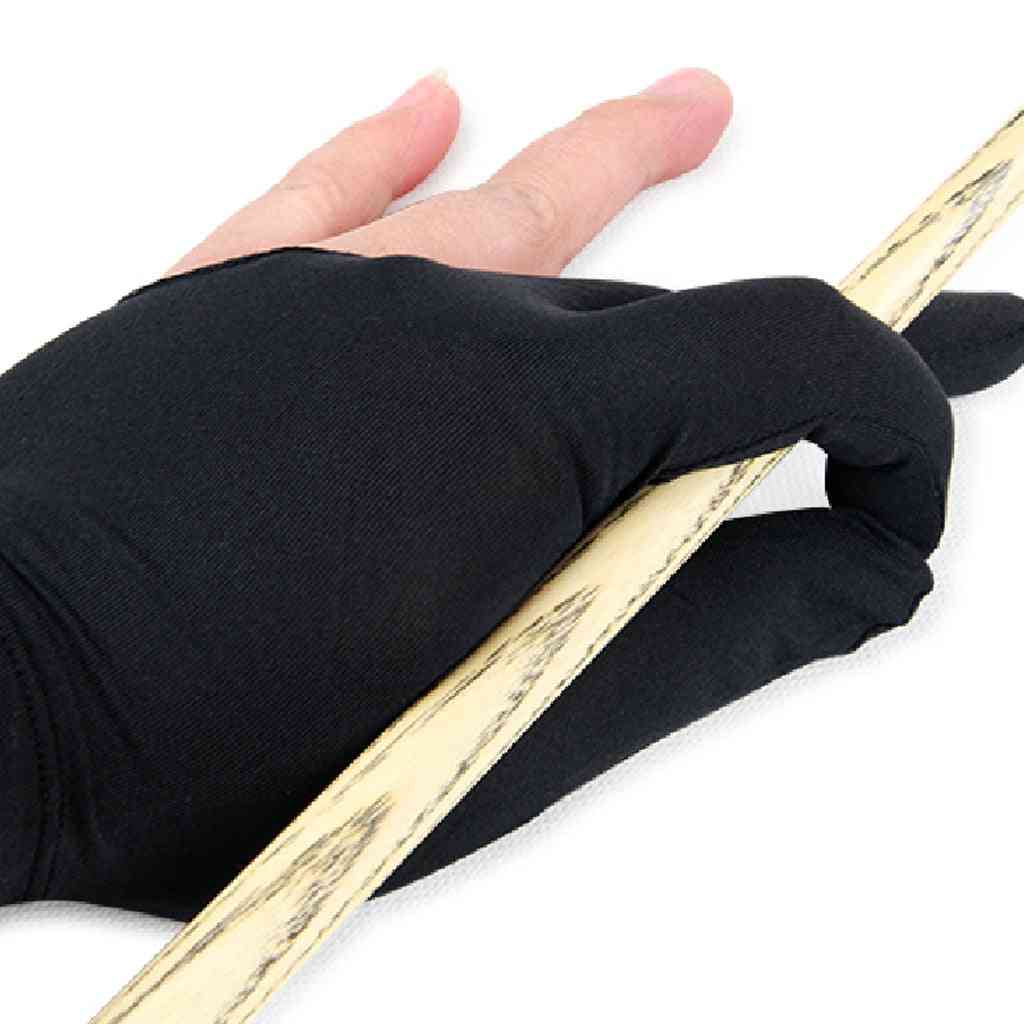 Professionel sort snooker handske med tre fingre