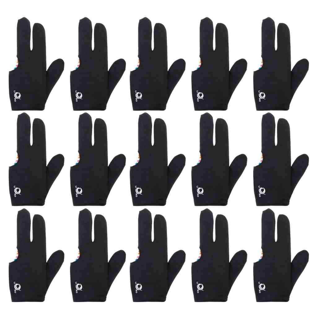 Profesjonell svart snooker-hanske med tre fingre