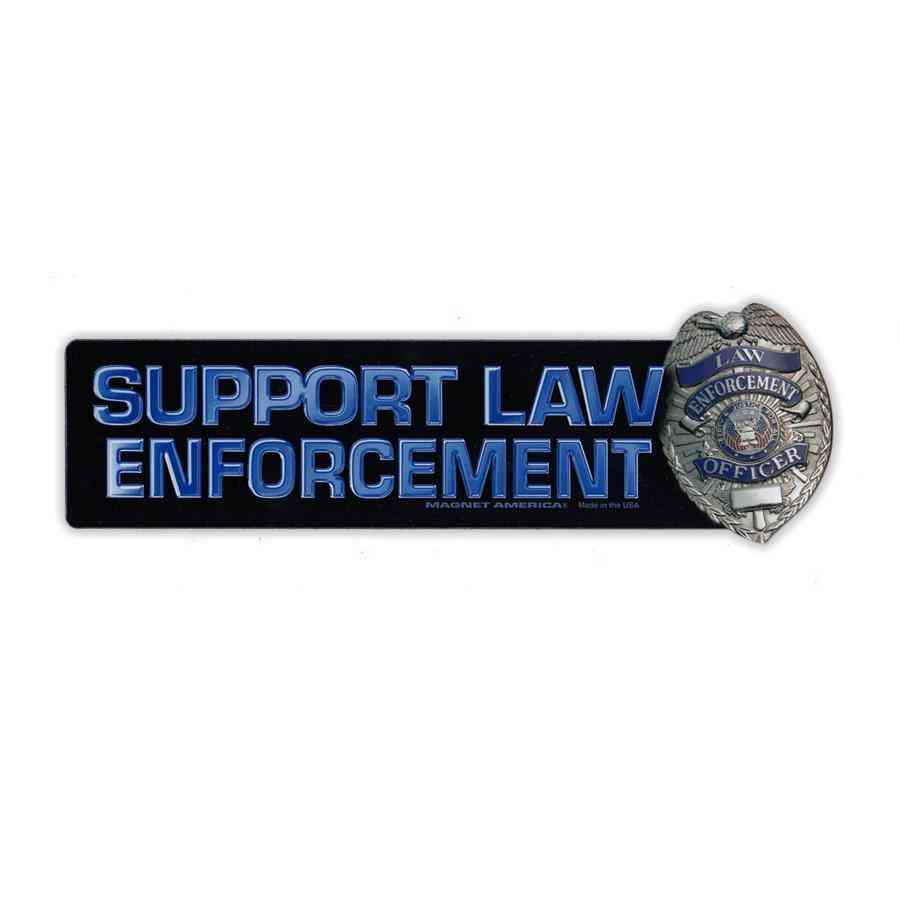 Magnet - Support Law Enforcement W/badge