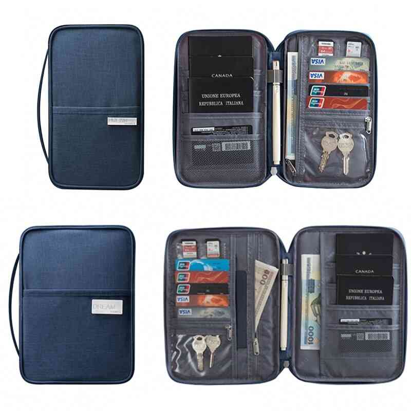 Waterproof- Passport Holder, Travel Credit Card, Wallets Organizer Bag