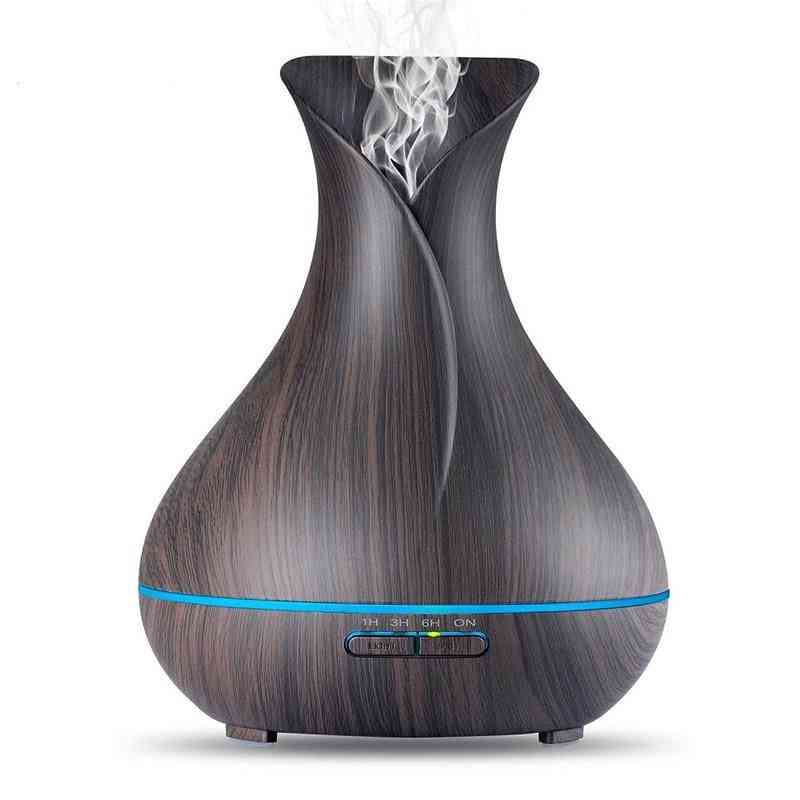 Vase Shape Essential Oil Diffuser  Air Humidifier Wood Grain