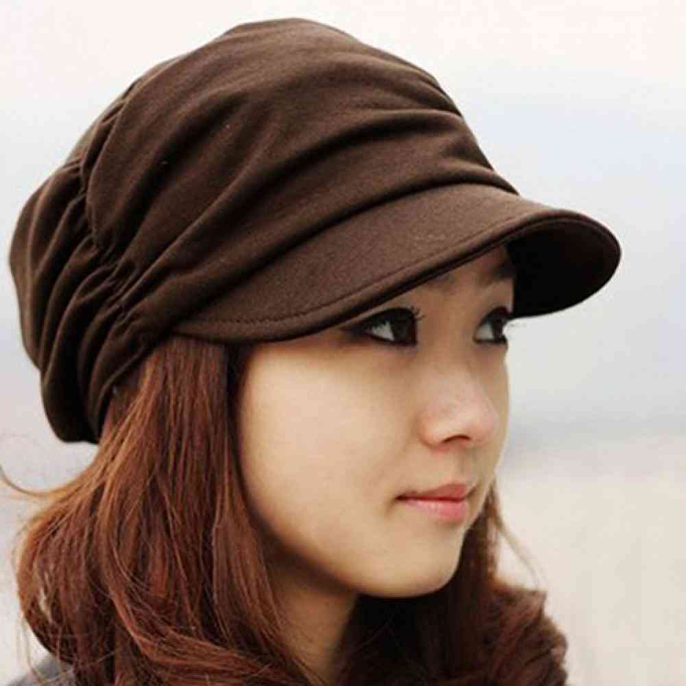 Autumn Winter- Casual Outdoor Sports, Beret Pleated, Peaked Cap