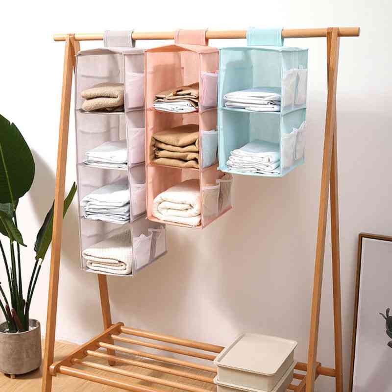 2/3/4-layers Sorting Storage Bags, Wall Clothes Hanging, Drawer Box Shelves