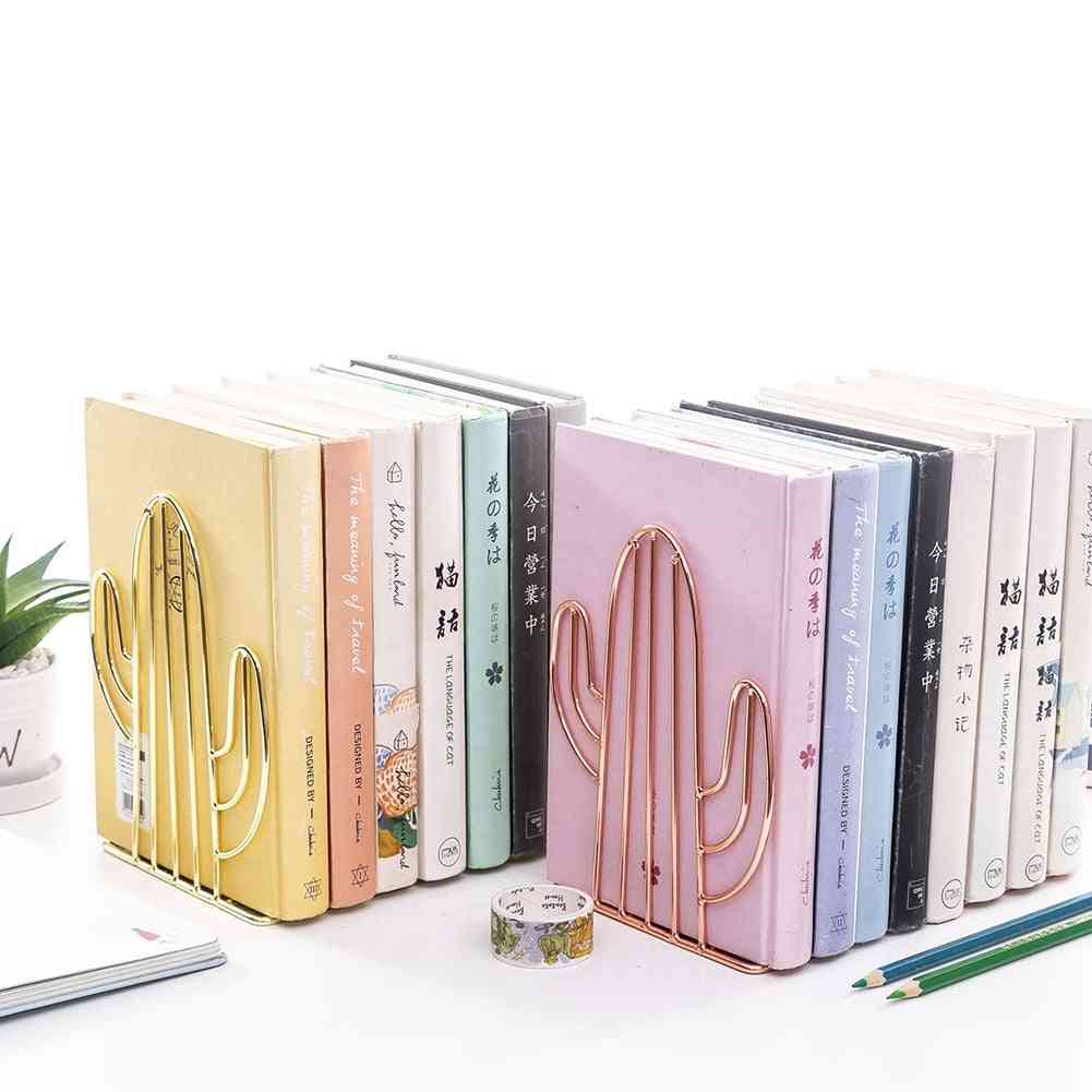 Cactus Shape- Iron Book Support, Shelf Desk, Stand Holder