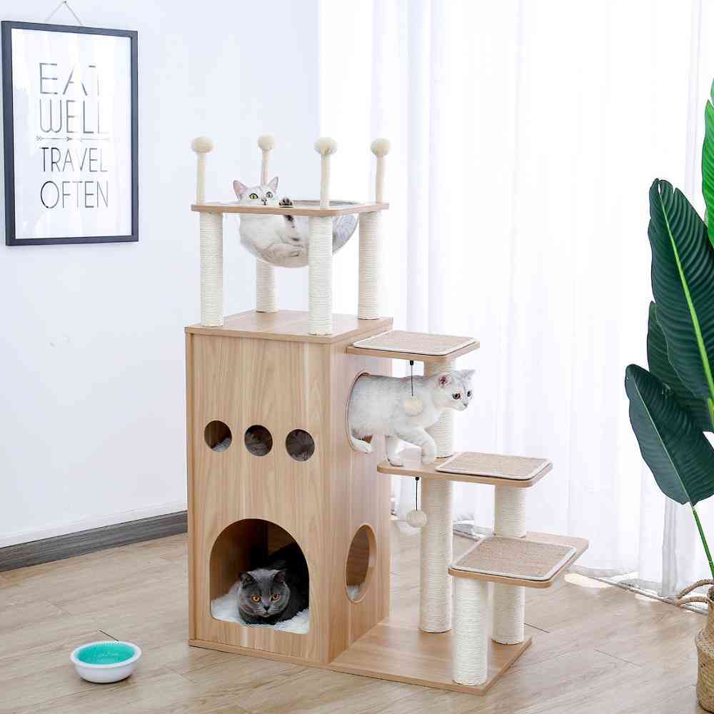 Cat Tree Furniture Tower & Pet Play House