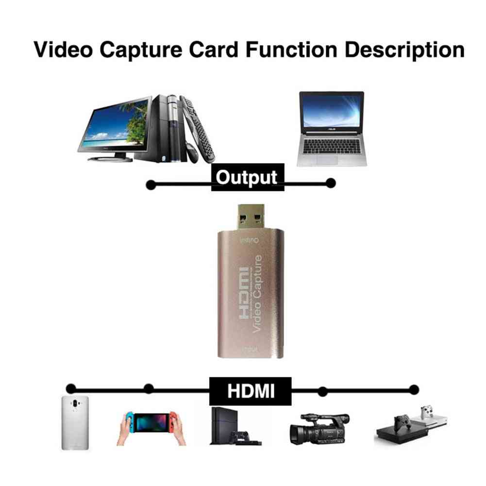 Usb 3.0 Audio Video Capture Card Adapter/recording Converter Device