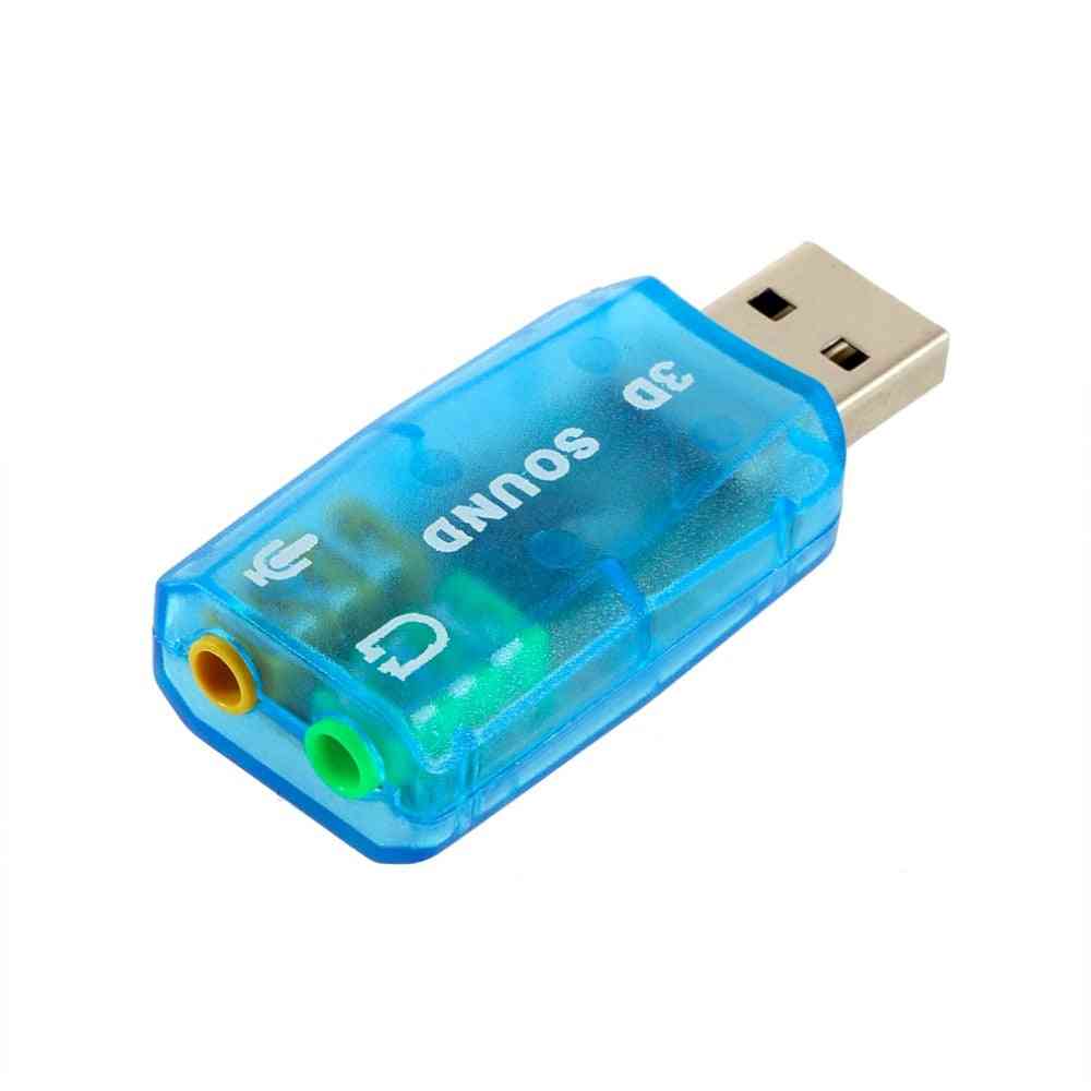 3d Audio Card Usb For Mic/speaker Adapter Surround Sound