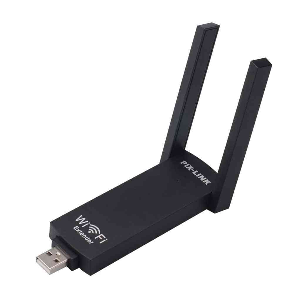 Dual Antennas- Wireless Wifi Router, Usb Repeater, Signal Extender Booster