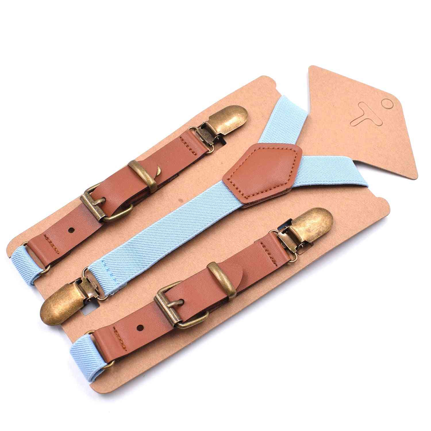 Fashion Adjustable Elastic With 3 Strong Metal Clips Y Back Suspenders