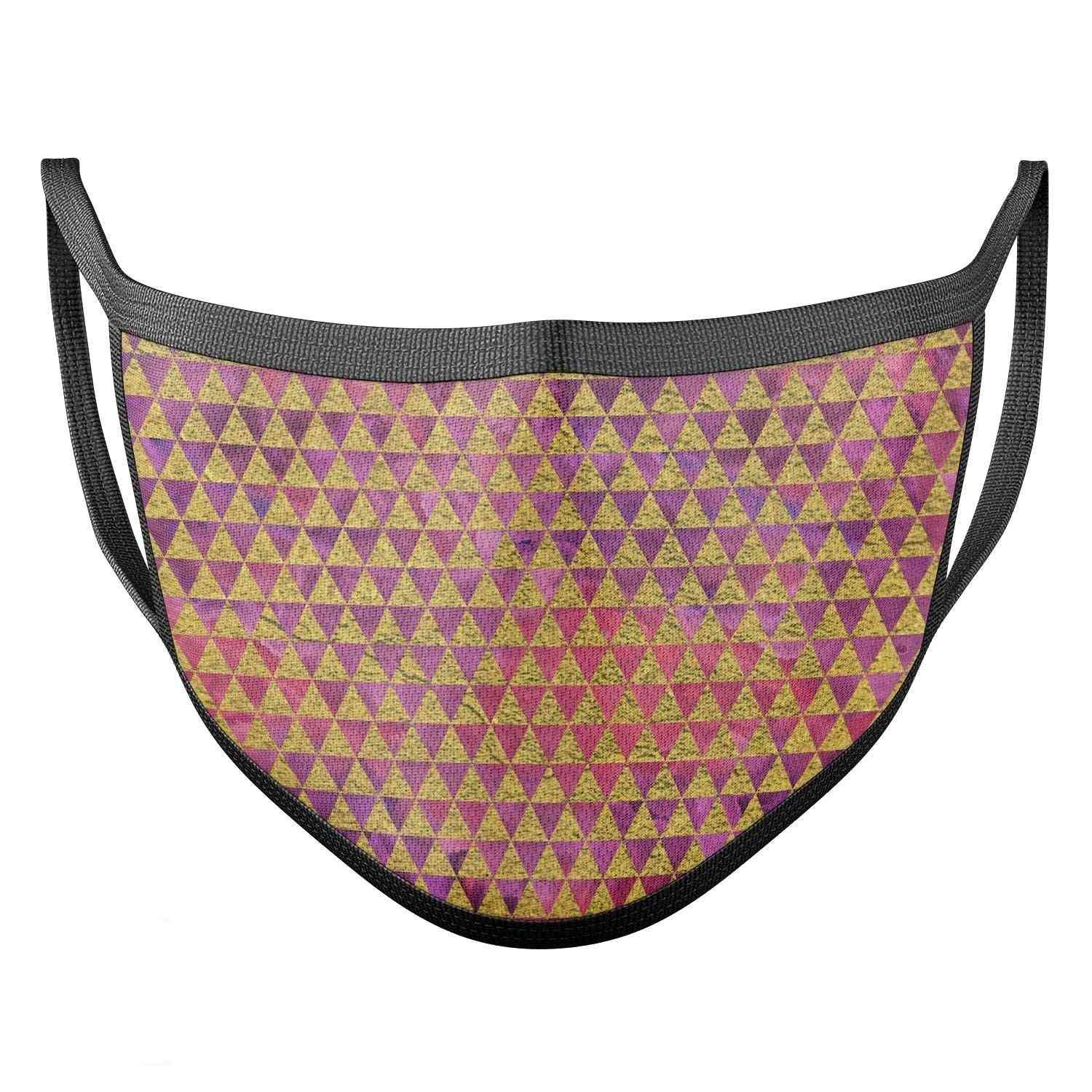 Micro Golden Triangles Over Pink Fumes -  Dust Masks