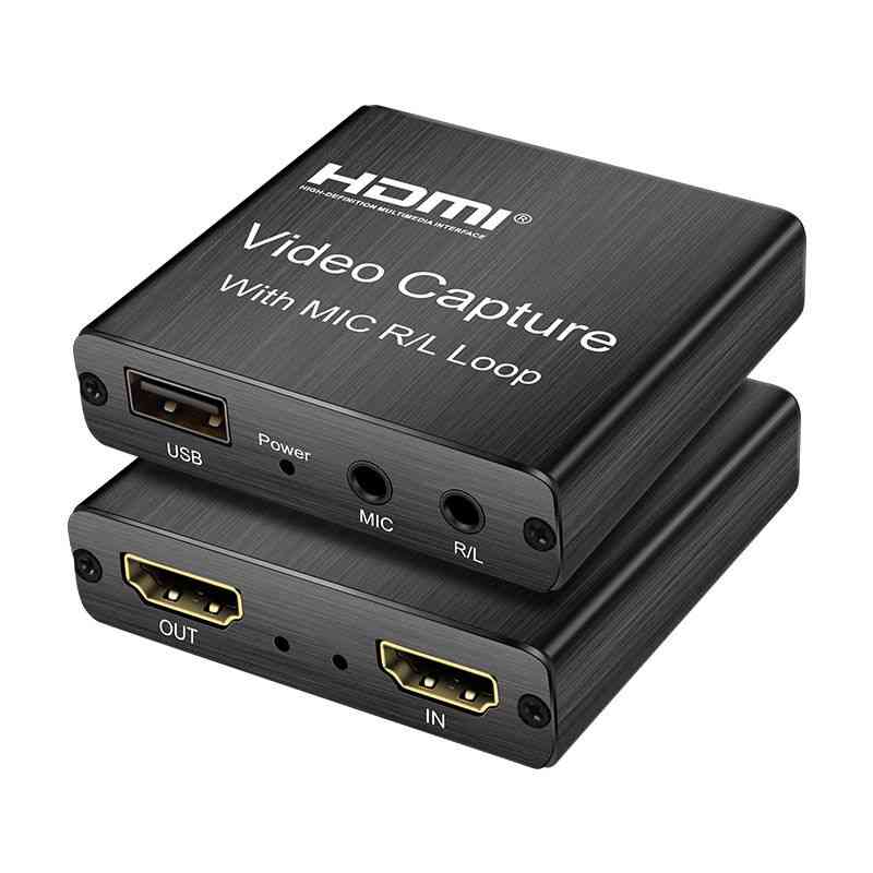 4k Hdmi To Usb 2.0- Loop Out Video Recording, Graphics Capture, Card Box