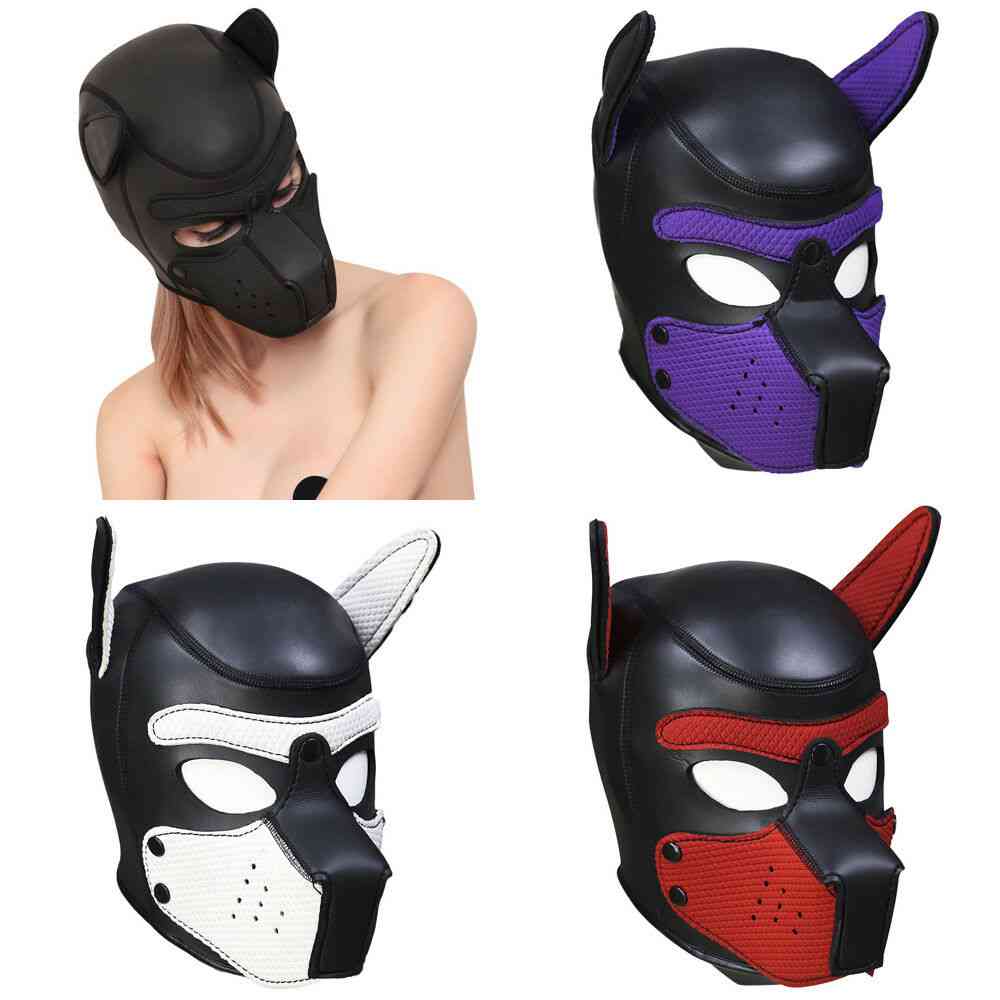 Rubber Role Play Dog Mask
