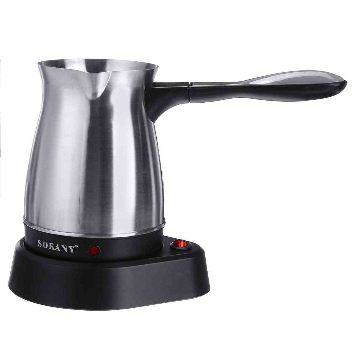 Stål kaffemaskin kaffebryggare bärbar elektrisk varm gryta
