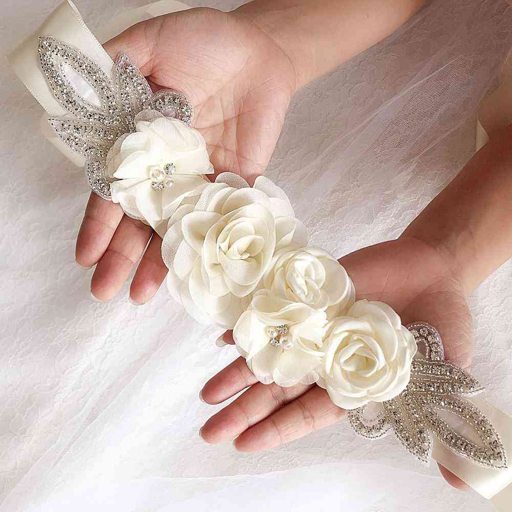Wedding Silk Pearl Belt - Bridal Dress Accessories