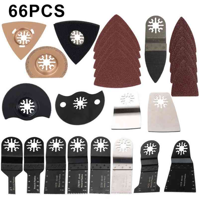 66 Pcs Oscillating Tool Saw Blades For Power Tools As Fein Multimaster Bosch Dremel Makita Multitool Electric Tools Accessories