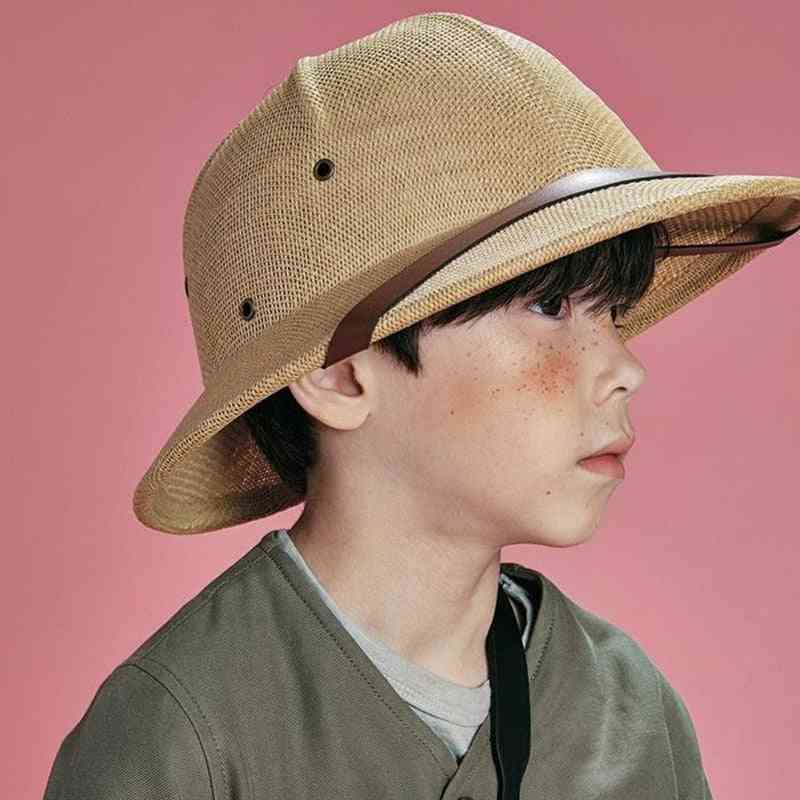 Boy Girl Vietnam War Army Hat, Parent-child  Dome Safari Jungle Miners Cap