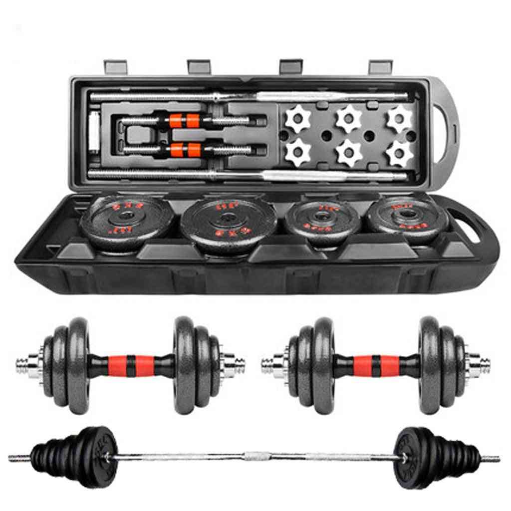 Adjustable Weight Dumbbell Set With Connecting Rod