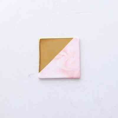 Luxury Unique Marble Pink Gold Ceramic Placemat Coaster Porcelain Mats
