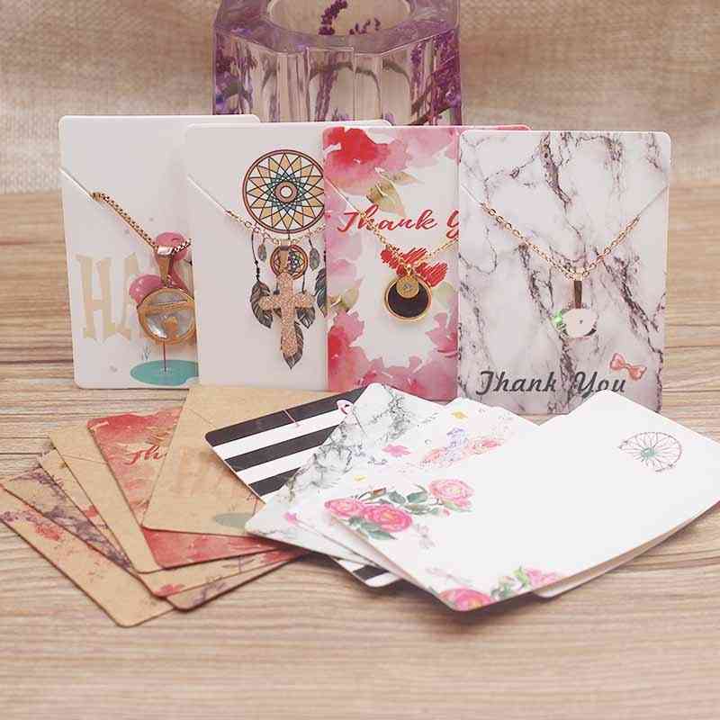 Various Design Jewelry Necklace Paper Package Card