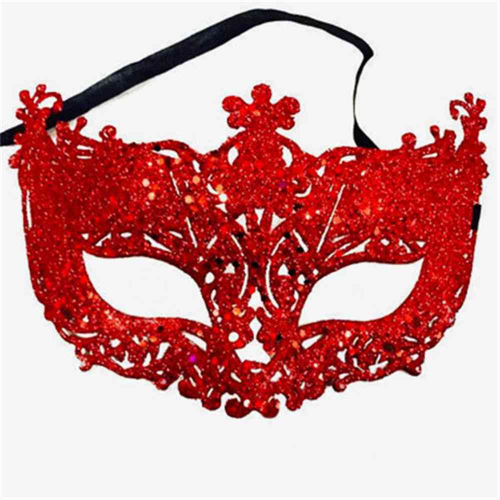 Luksus venetiansk maskerade maske kvinner sexy fox eye maske