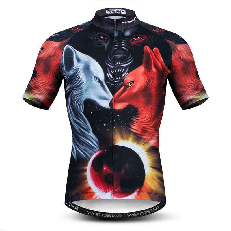 3d- Lion Maillot Short-sleeve, Cycling Shirt Set-b