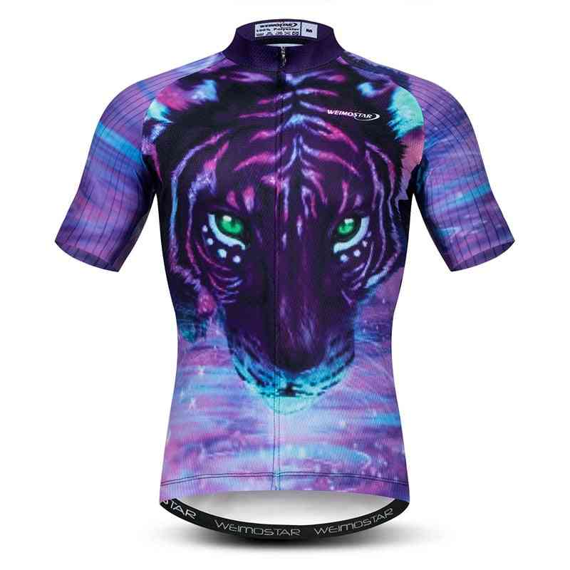3d- lion maillot kortærmet, cykelskjorte sæt-c