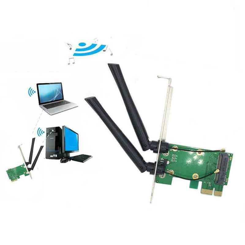Wireless Wifi Network Card Mini Desktop Adapter + 2 Antennas