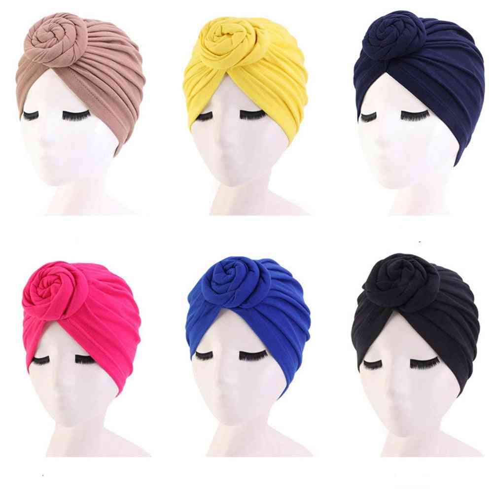 Pre-tied Bonnet Turban Caps For Women