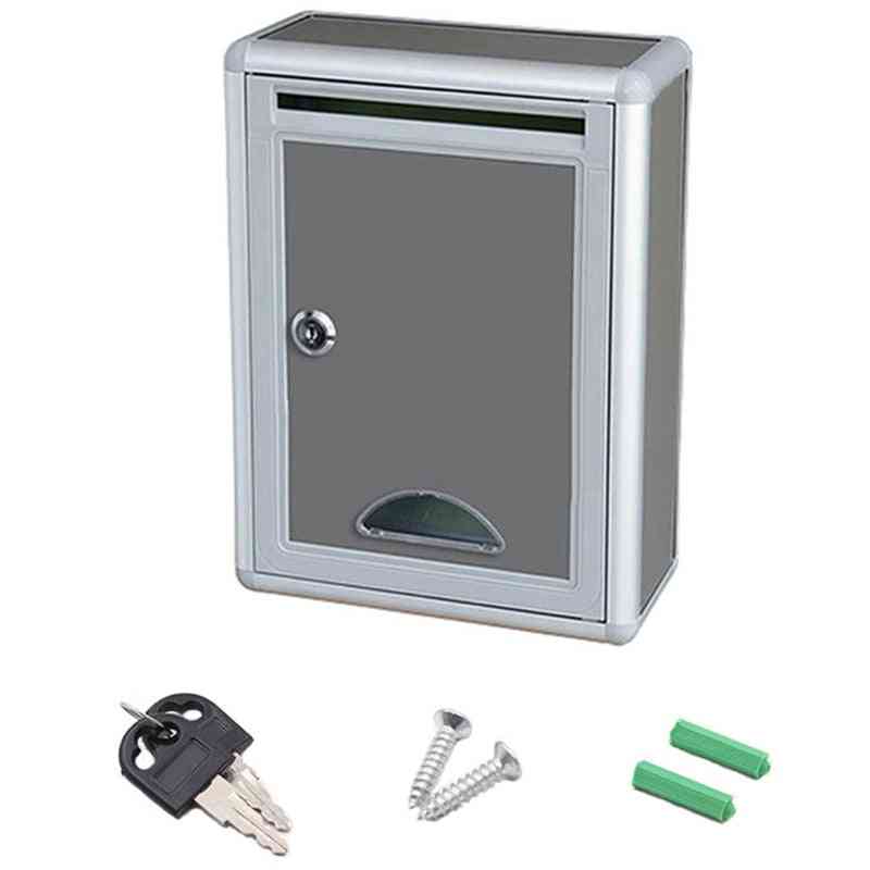 Outdoor Galvanized Metal Key Large Capacity Wall Mount Lockable Mailbox