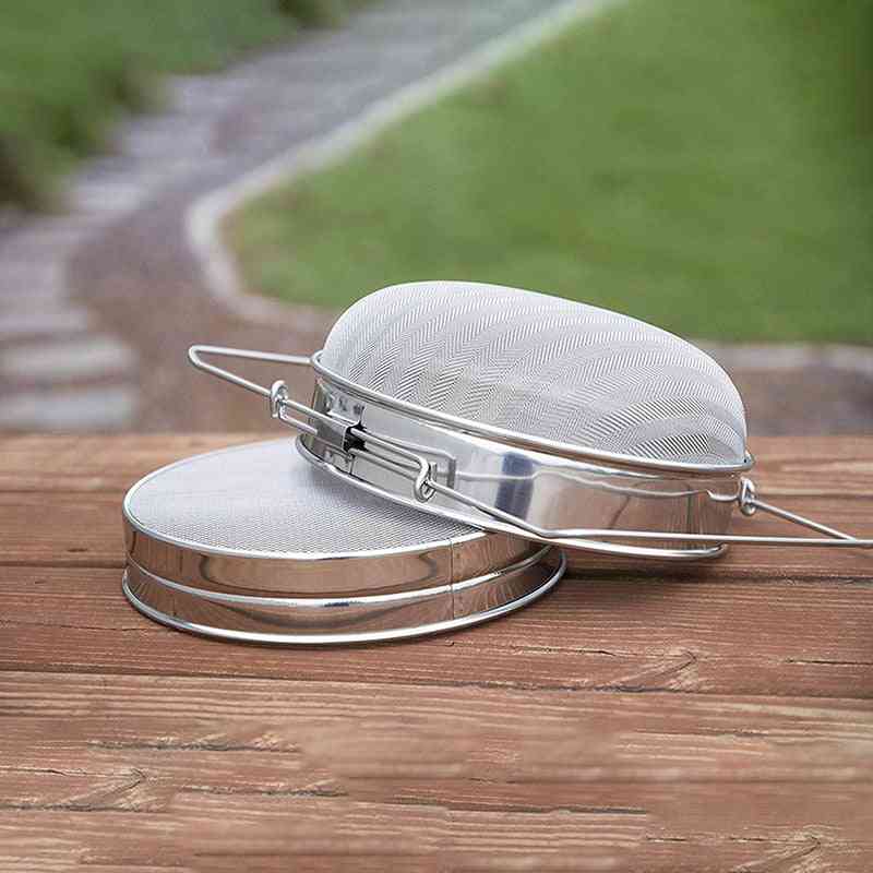 Double-deck Stainless Steel Honey Strainer