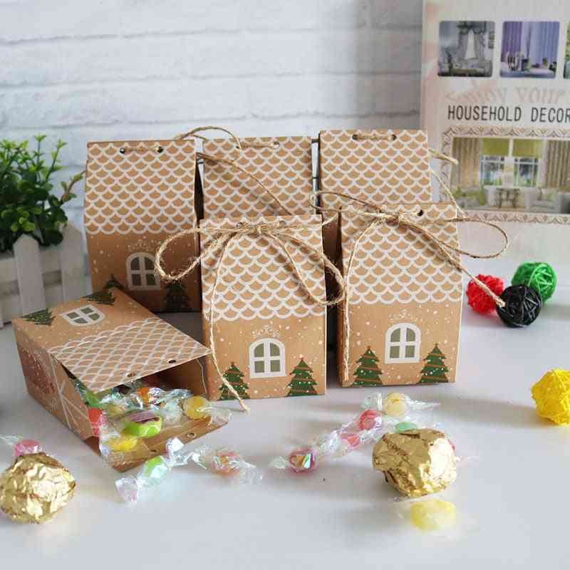 Christmas Box, Kraft Paper Candy Bag