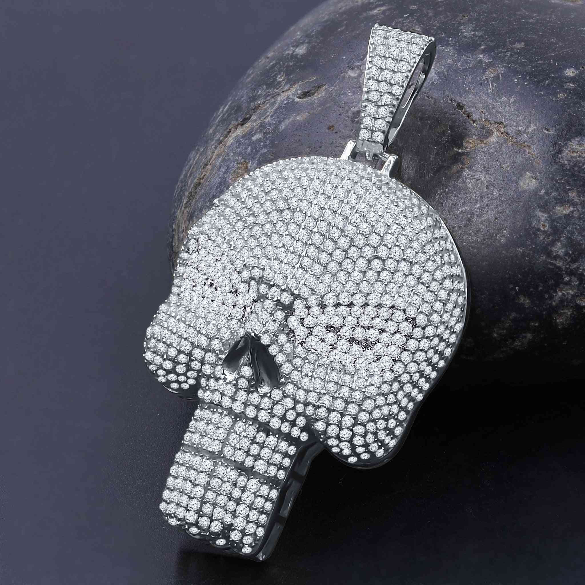 Brainpan Silver Pendant -skull