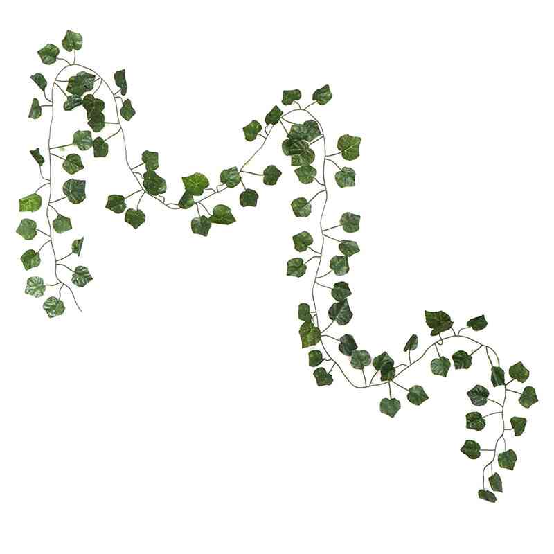 Vihreä silkki keinotekoinen riippuva lehti seppele kasvit