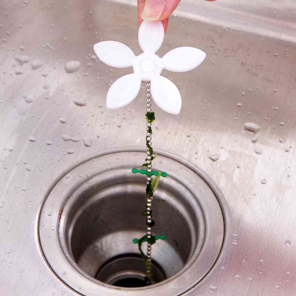 Sewer Hair Cleaner Small Flower Chain