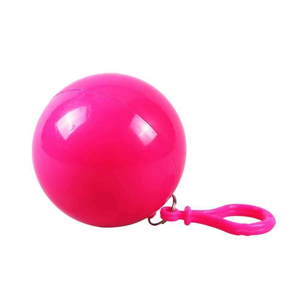 Convenient Portable Rain Ponchos Ball With Hook