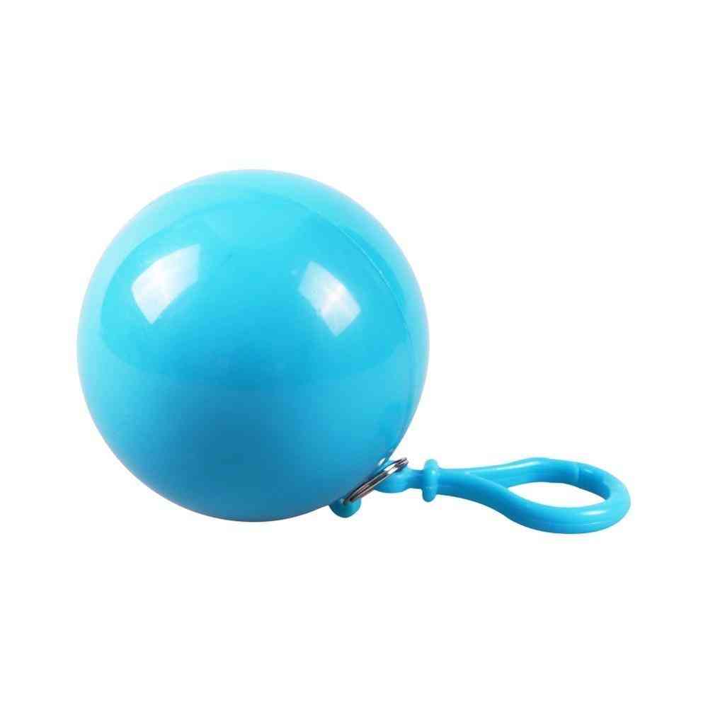 Convenient Portable Rain Ponchos Ball With Hook