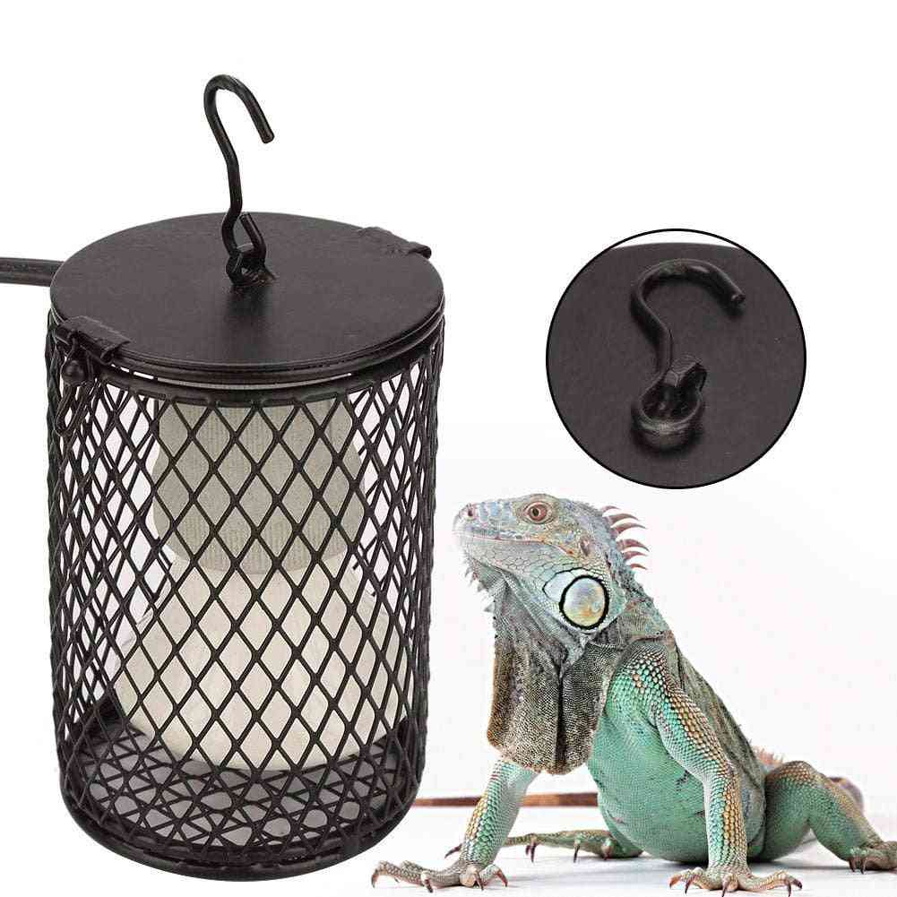 50w Pet Reptile Light Heated Lamp With Safety Cage