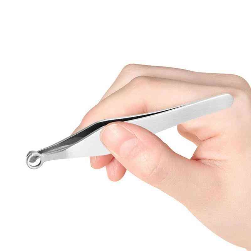 Universal Nose Hair Trimming Tweezers Stainless Nose Hair Cutter