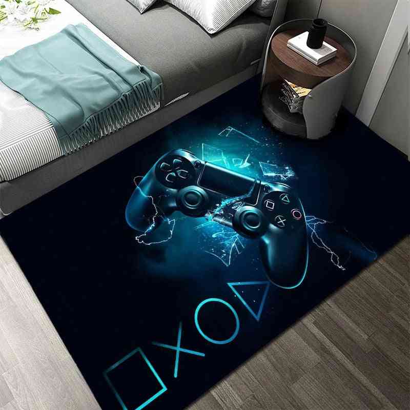 Anime Gamer Controller Kids Play Area Rugs Child Game