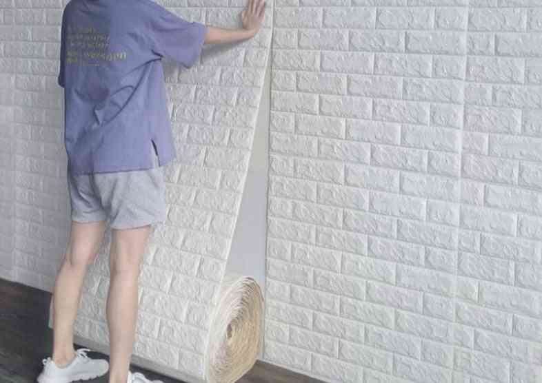 3d Wallpaper Continuous Brick Pattern Sticker