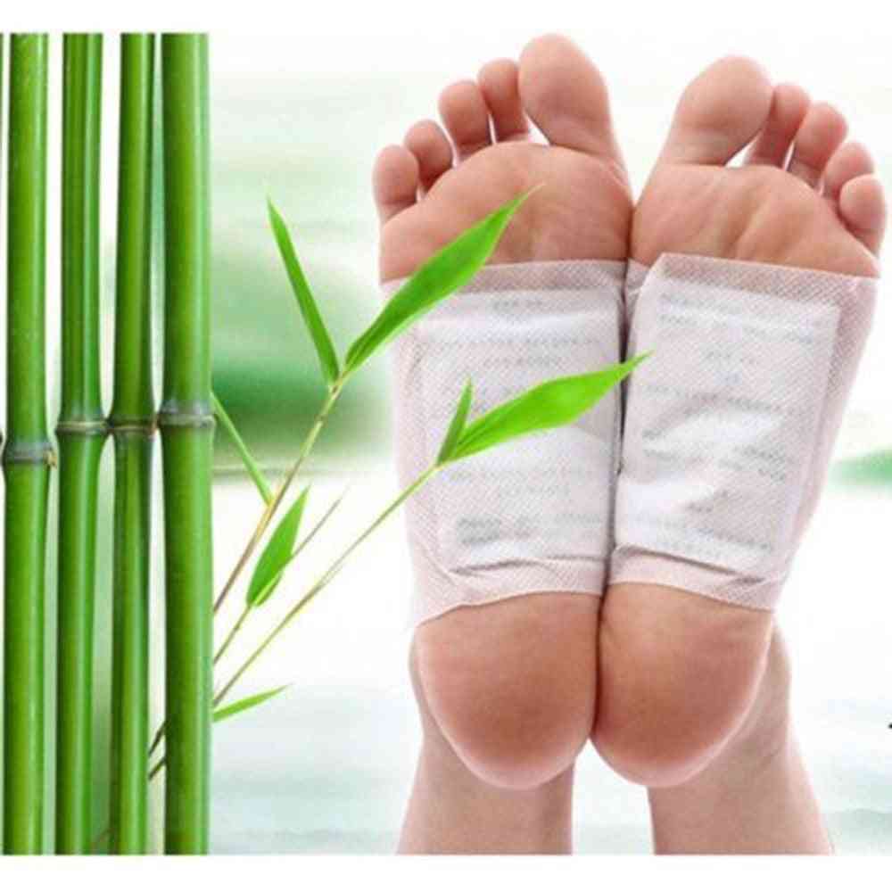 Detox jalkalappu bambutyynylaastarit tarttuvalla jalkahoitotyökalulla