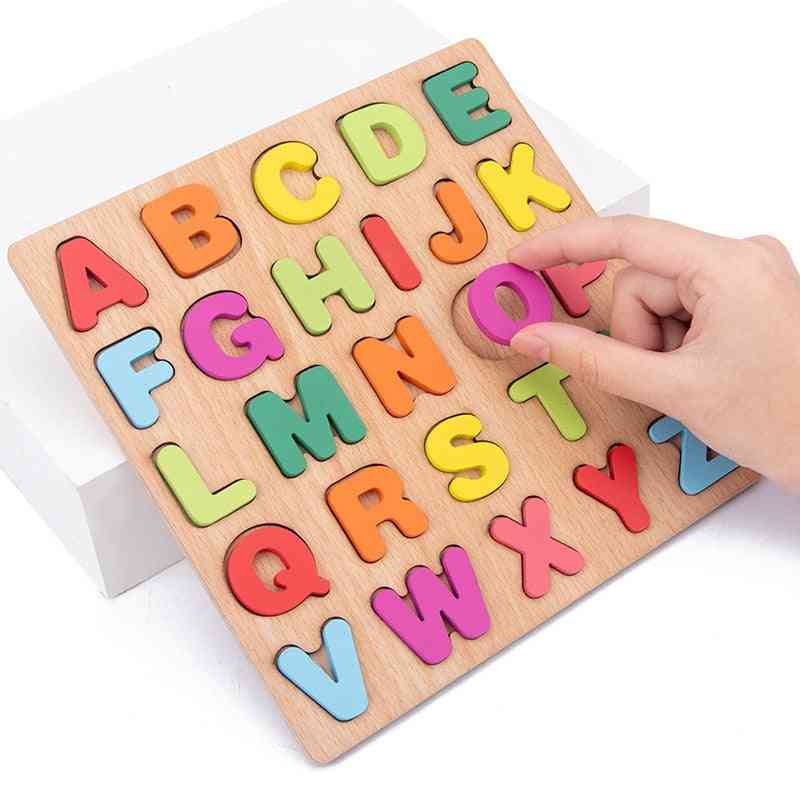 Baby Wooden Puzzle Alphabet Number