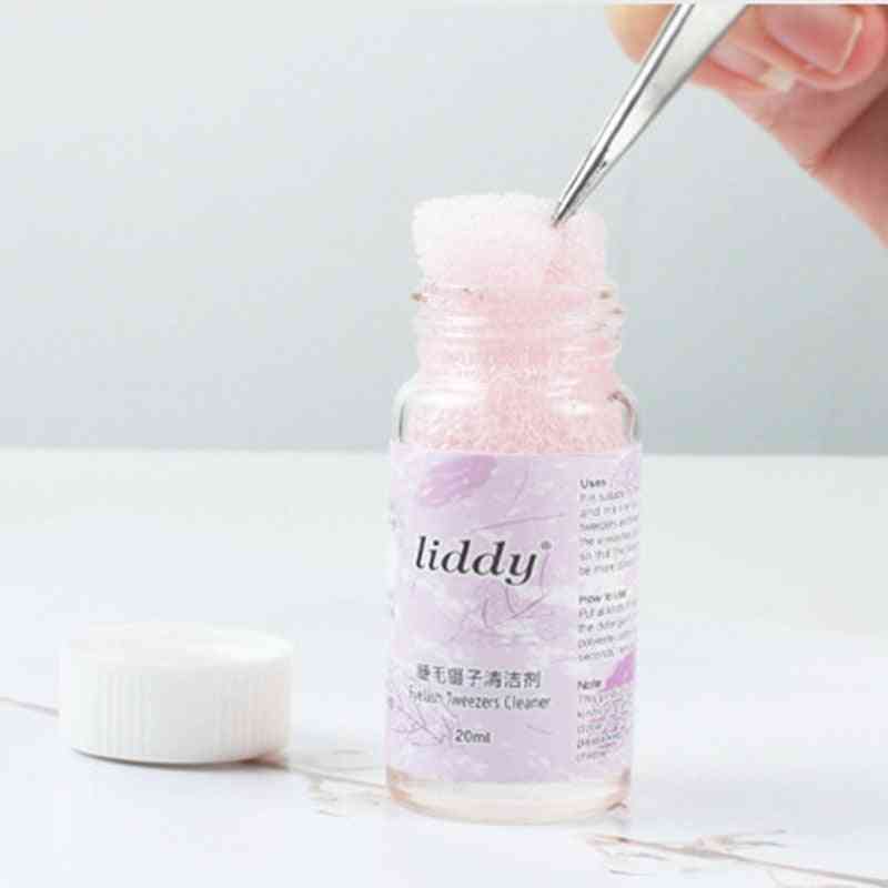 20ml Professional Eyelash Glue Remover Liquid Tweezers Cleaning Sponge