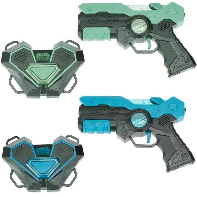 Laser tag strid pistol kit elektriska infraröda leksaksvapen vapen barn laser strike spel för inomhus utomhussporter