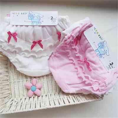 Baby Girl Underwear Clothing  Wood Ear Bow Pink