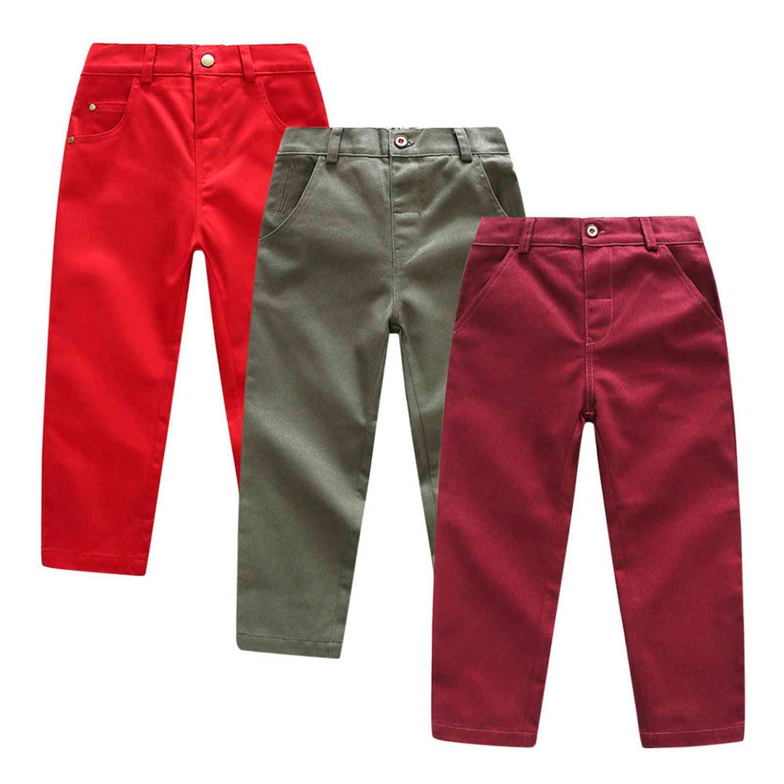Baby Gentleman Solid Color Pocket Trousers