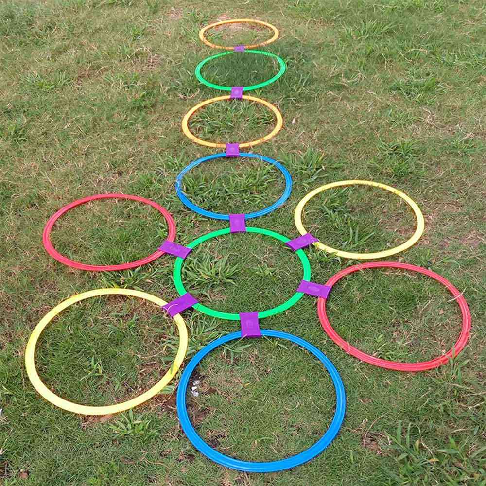Children's Lattice Jump Ring Set Game With Hoops Connectors