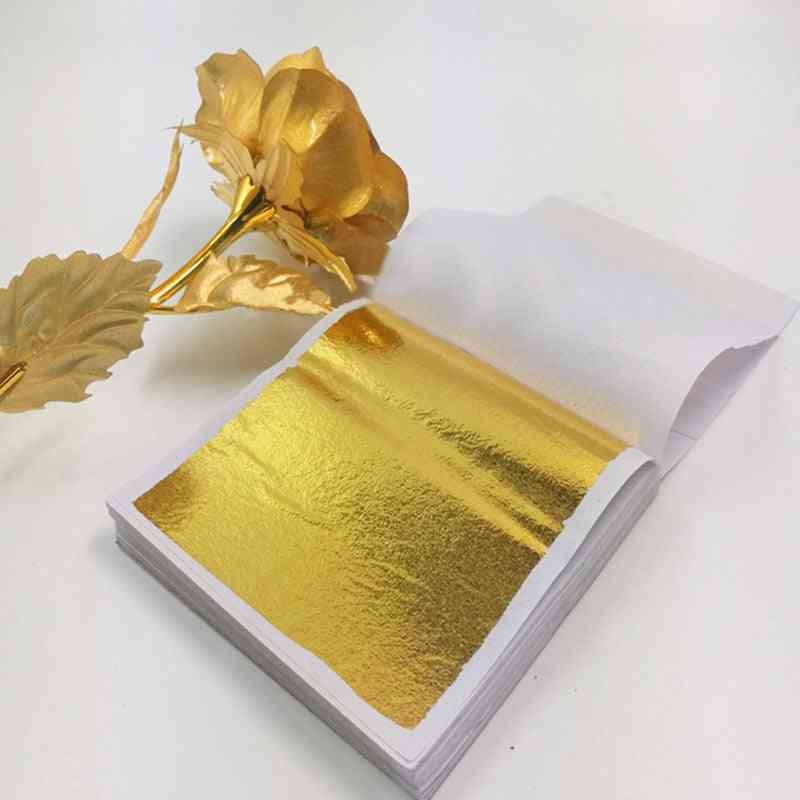 Lc134 Sheets Imitation Gold Silver Foil Paper