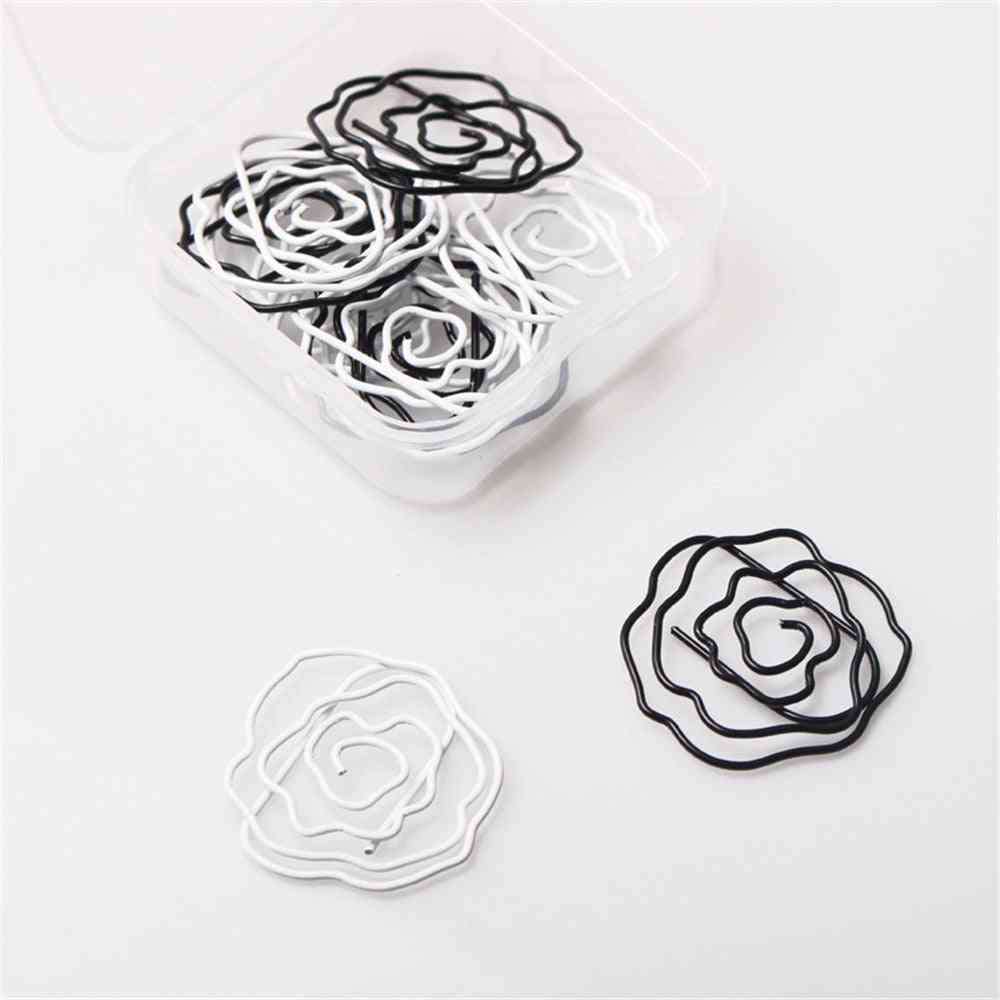 Rose Flower Diamond Shape Paper Clips
