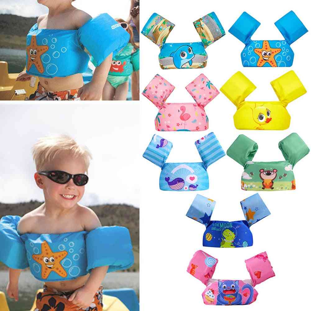 Tegneserie-armærmet trøje, vandsportsskum, sikkerhedsbadedragt til baby